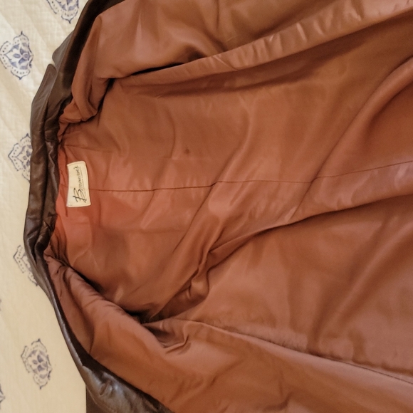 Vintage Berman's Leather Mid Trench W/Belt Approx Size M - Picture 7 of 8